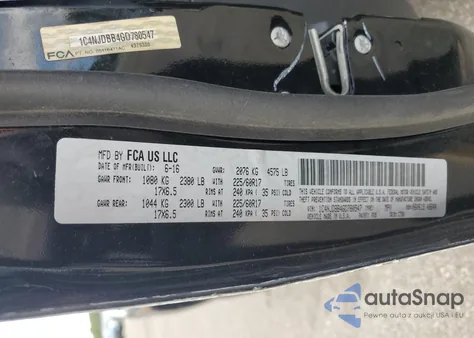 2016 Jeep Compass Sport из США, поврежденный, VIN 1C4NJDBB4GD780547